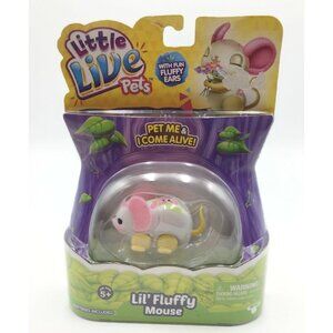 Little Live Pets Lil' Fluffy Mouse - Blossy Top - HTF Retired Moose Toys 2016